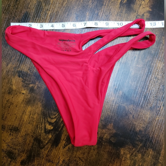 NWOT superdown cutout high leg minimal coverage Brazilian - Picture 2 of 10